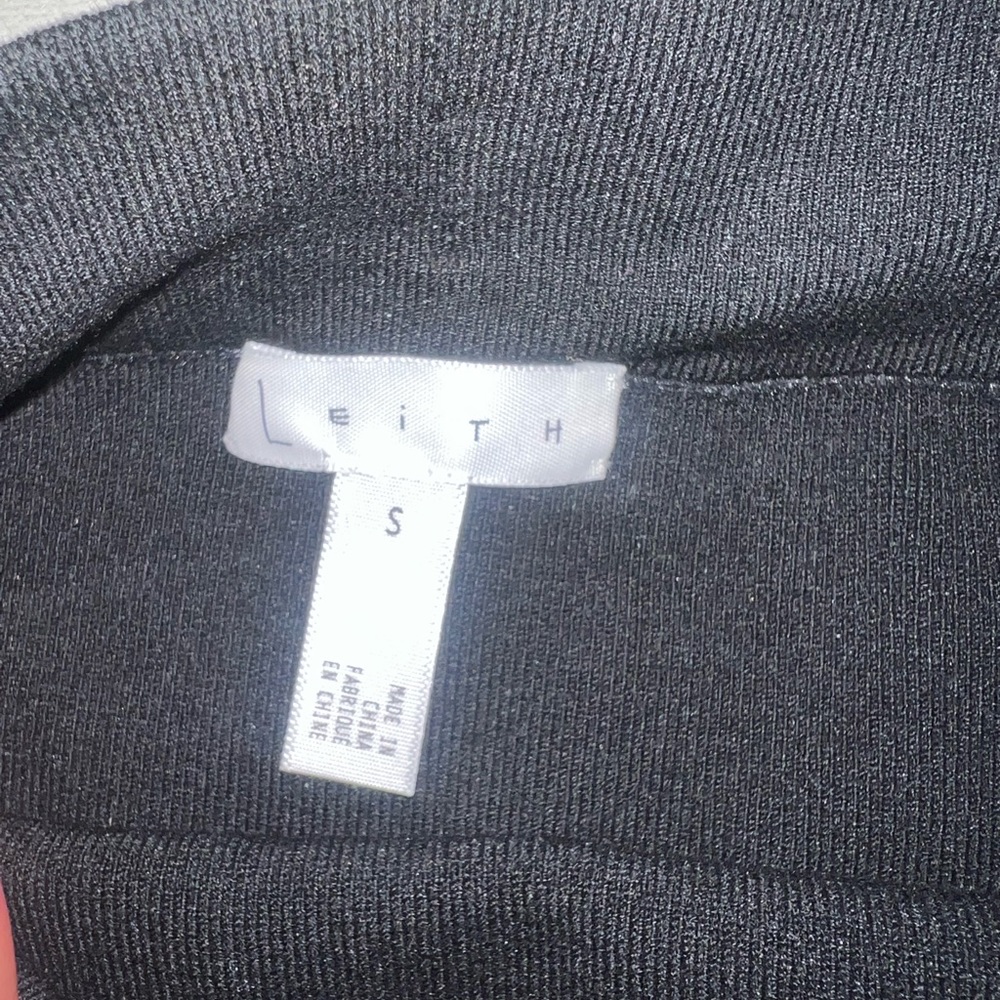 Thick black pencil skirt